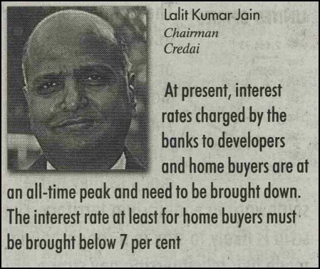 Lalit Kumar Jain Chairman Credai