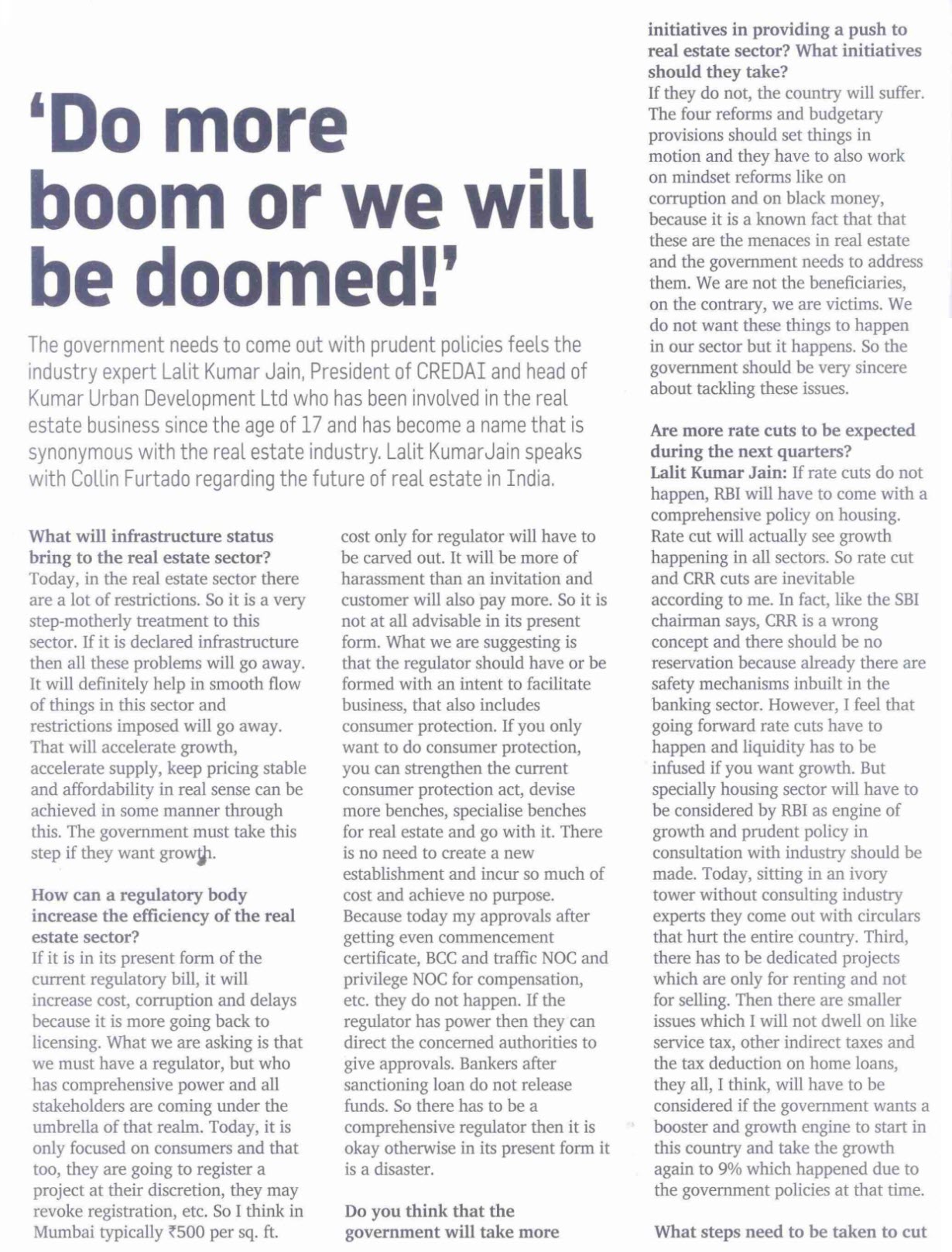 Do more boom or we will be doomed!