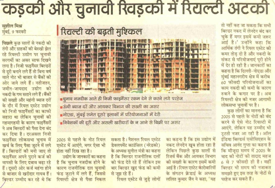 Growth of realty stuck
