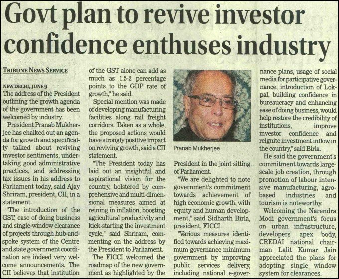 Government plan to revive investor confidence enthuses industry