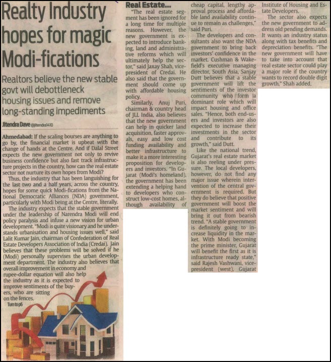Realty Industry hopes for magic Modi-fications
