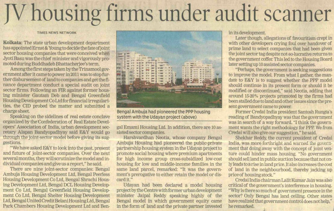 JV housing firms under audit scanner